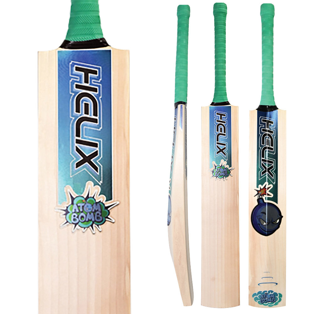 HELIX ATOM BOMB HB3 ENGLISH WILLOW CRICKET BAT STICKERS