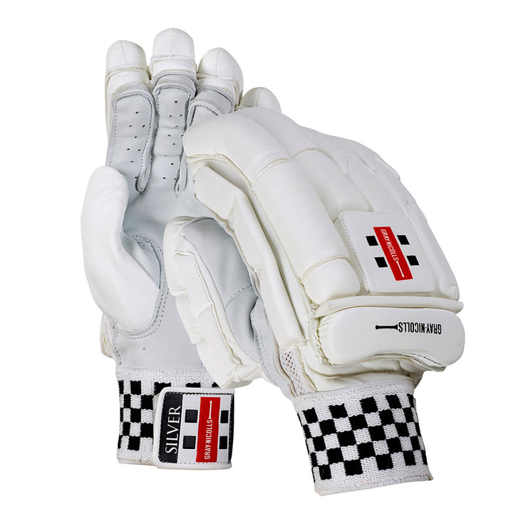 GRAY-NICOLLS SILVER CRICKET BATTING GLOVES