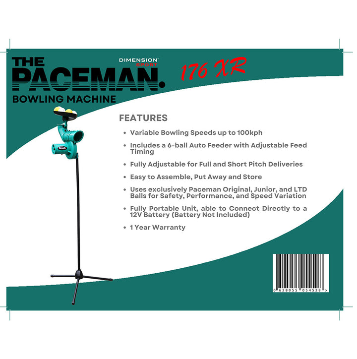 PACEMAN 176 XR CRICKET BOWLING MACHINE WITH 6 BALL FEEDER