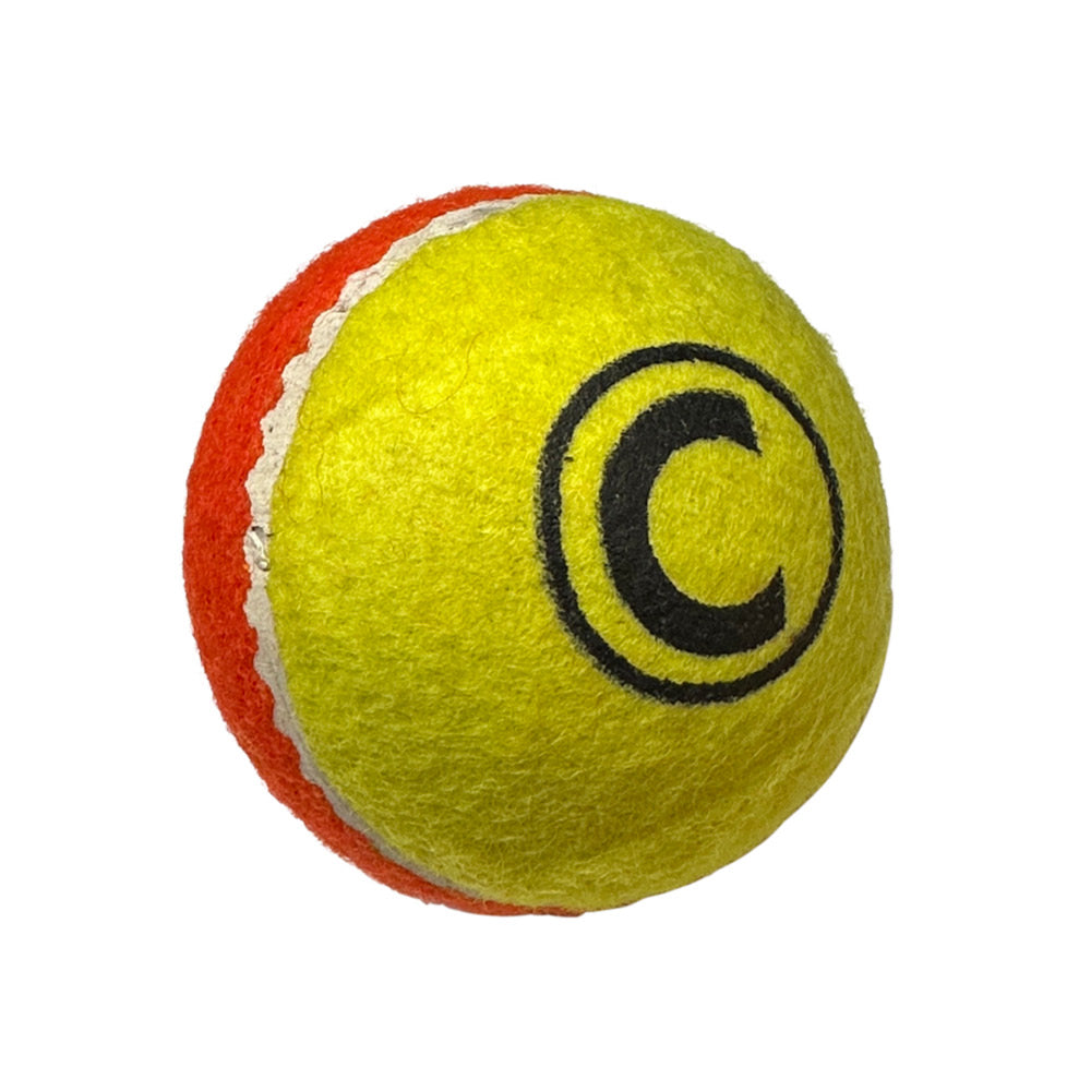 COUNTY CRICKET TENNIS BALL 135gm YELLOW/ORANGE