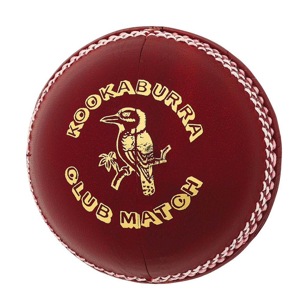 KOOKABURRA CLUB MATCH 4 PIECE CRICKET BALLS WHITE, STAMPED
