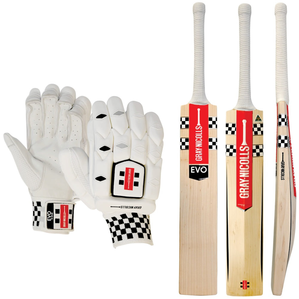 GCCC Exclusive! Gray-Nicolls Evo E-One Bat & Gloves Senior Bundle