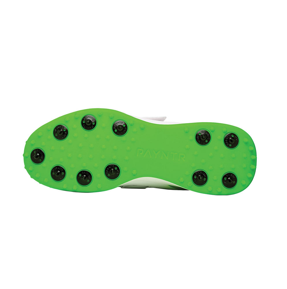 PAYNTR XPF-P6 CRICKET SPIKE WHITE/GREEN