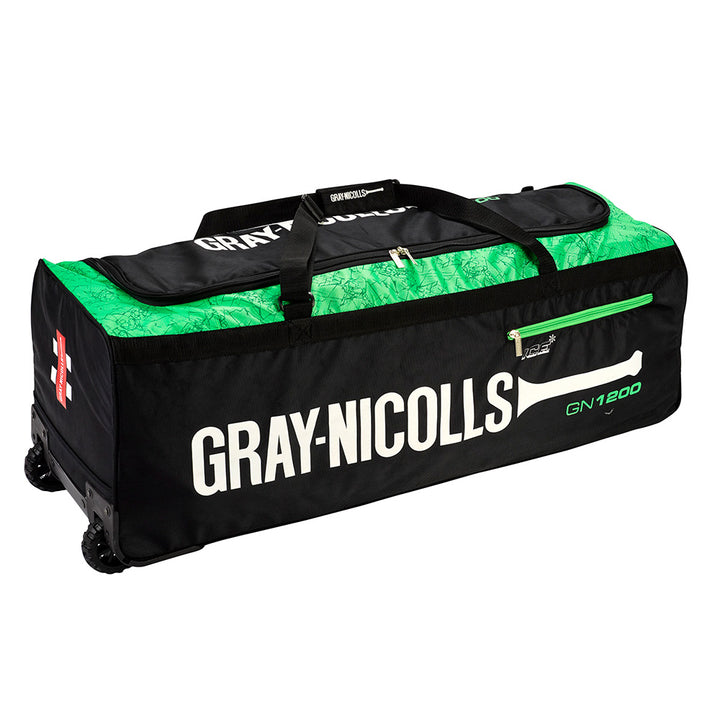 GRAY-NICOLLS 1200 WHEEL BAG BLACK/GREEN