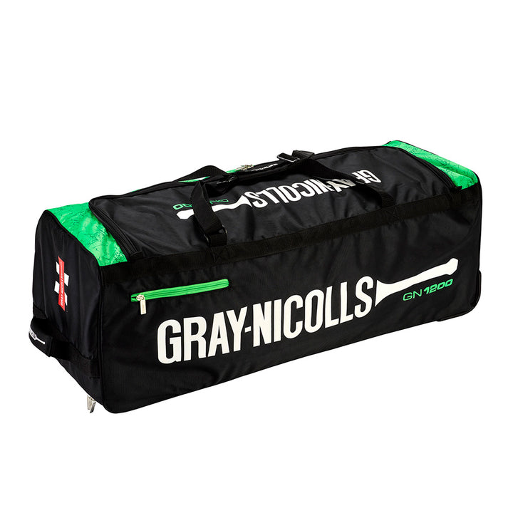 GRAY-NICOLLS 1200 WHEEL BAG BLACK/GREEN