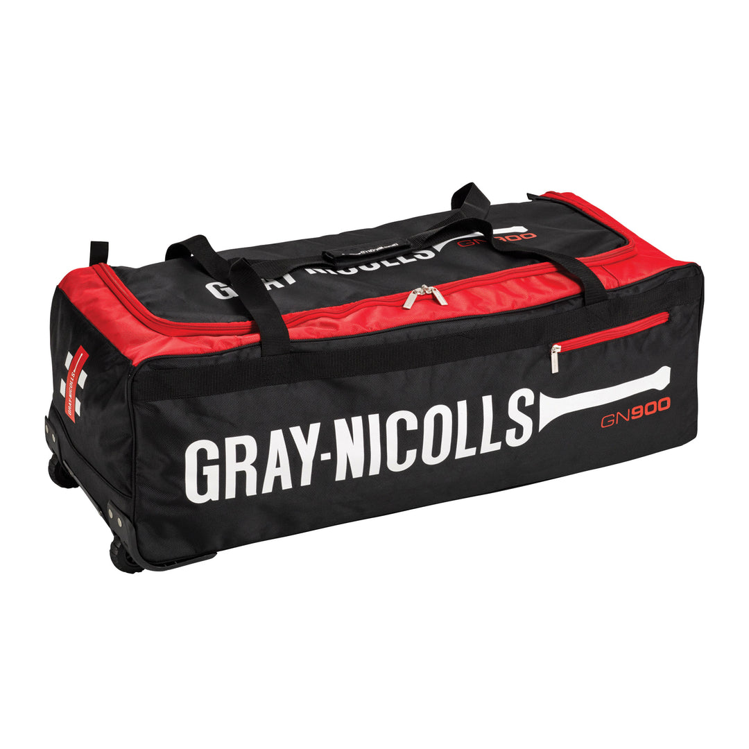 GRAY-NICOLLS 900 CRICKET WHEEL BAG BLACK/RED