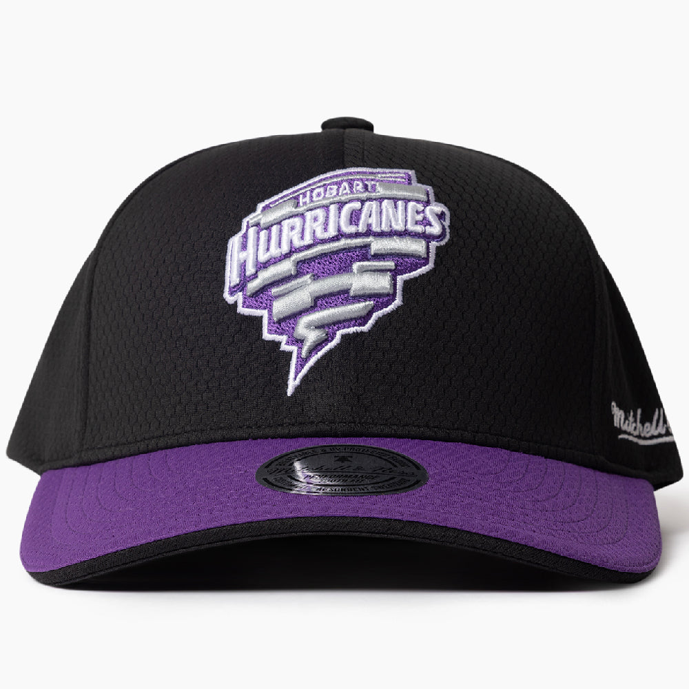 Black and purple cap with 'Hobart Hurricanes' logo on a white background