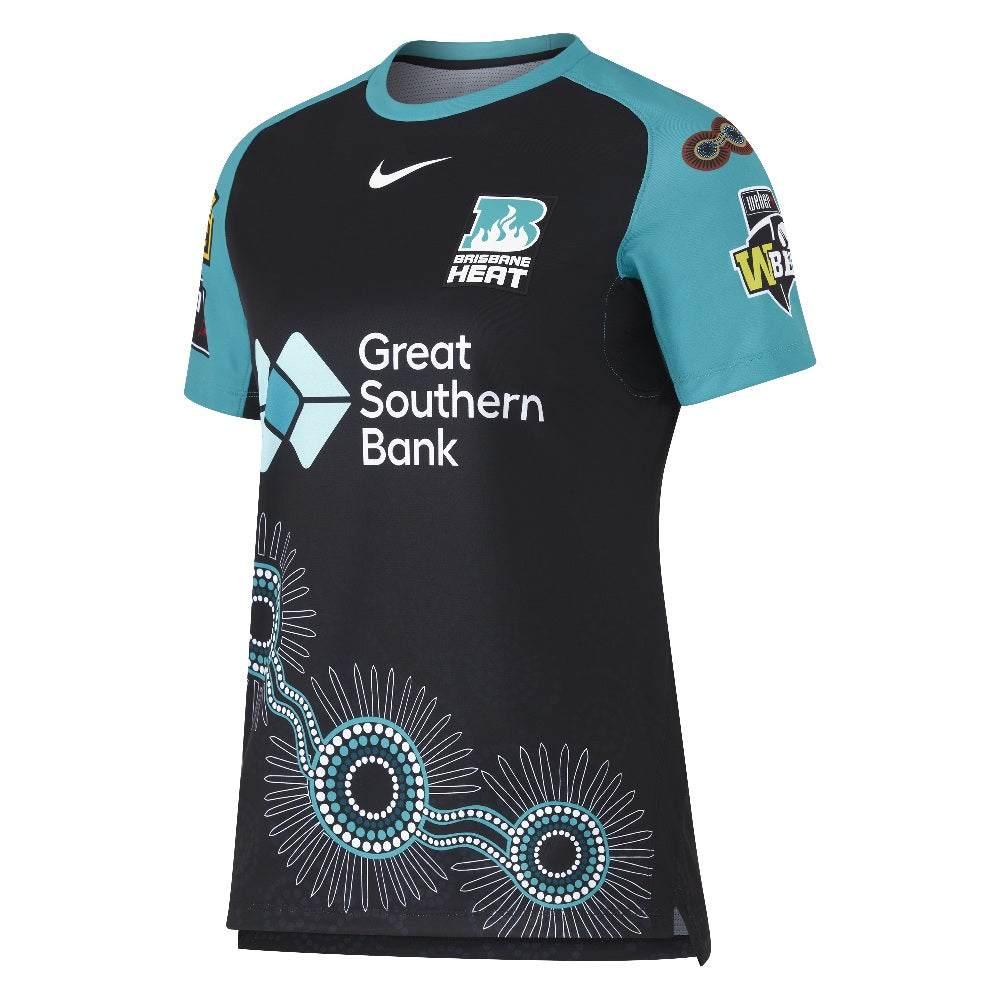 BBL13 BRISBANE HEAT REPLICA SHIRT SHORT SLEEVE WOMENS INDIGENOUS