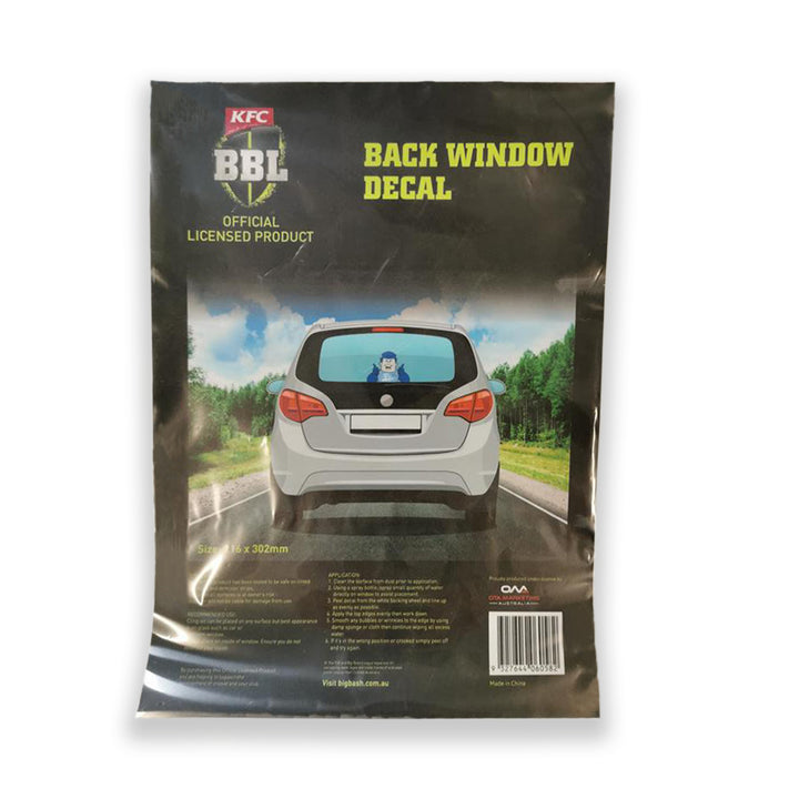 BIG BASH LEAGUE BBL BACK WINDOW DECAL