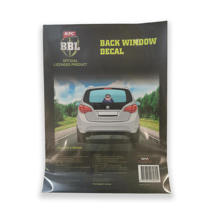 BIG BASH LEAGUE BBL BACK WINDOW DECAL