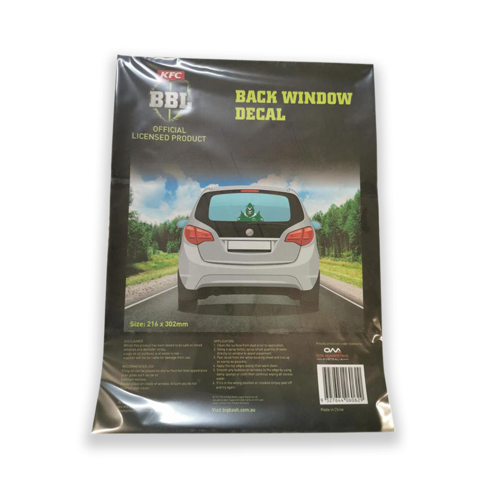 BIG BASH LEAGUE BBL BACK WINDOW DECAL