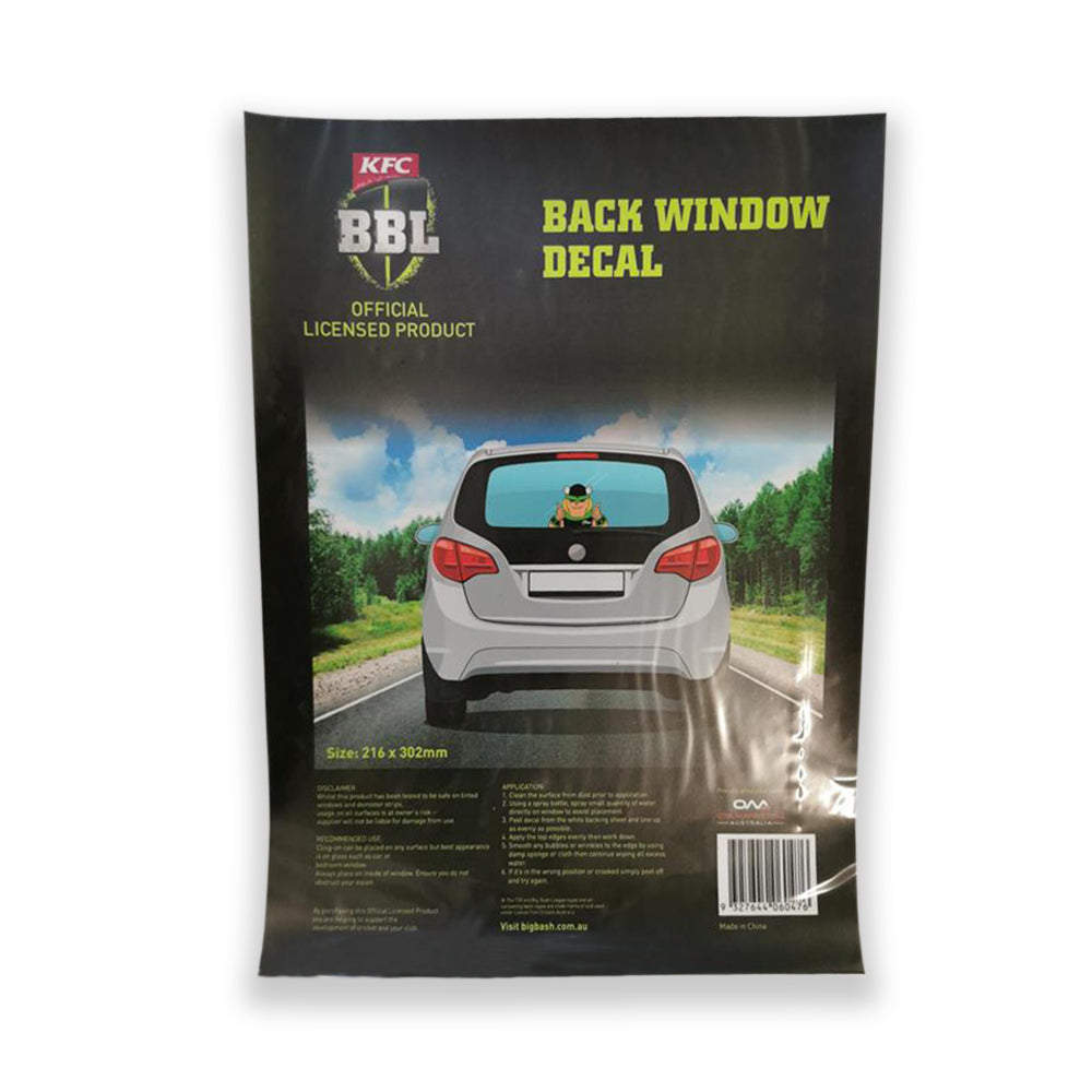 BIG BASH LEAGUE BBL BACK WINDOW DECAL