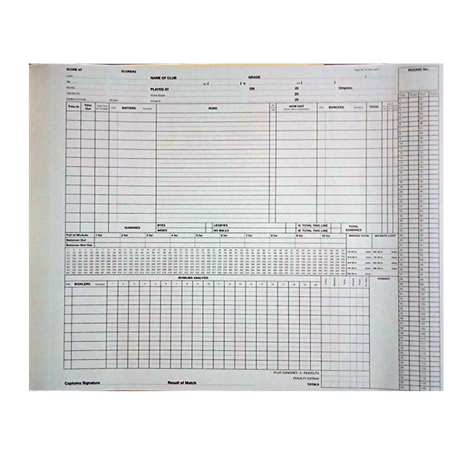 TASMANIA CRICKET SCOREBOOK