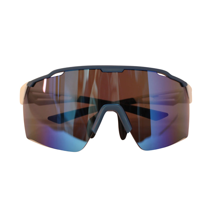 COUNTY ICE SUNGLASSES WHITE/NAVY - BLUE LENS