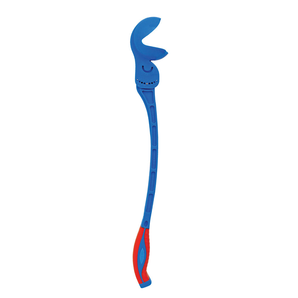 Side profile shot of the Robo Arm ball thrower.