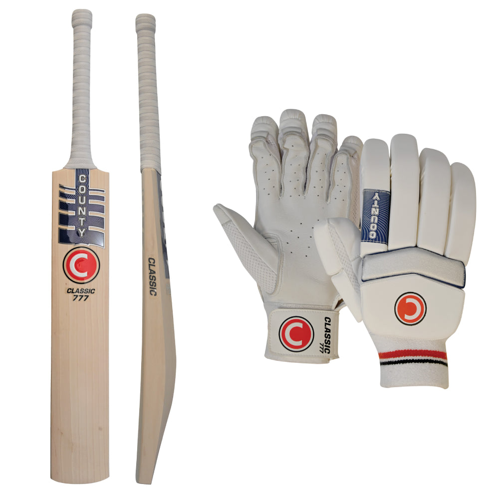 GCCC Exclusive! County Classic 777 Bat & Gloves Bundle, Adults