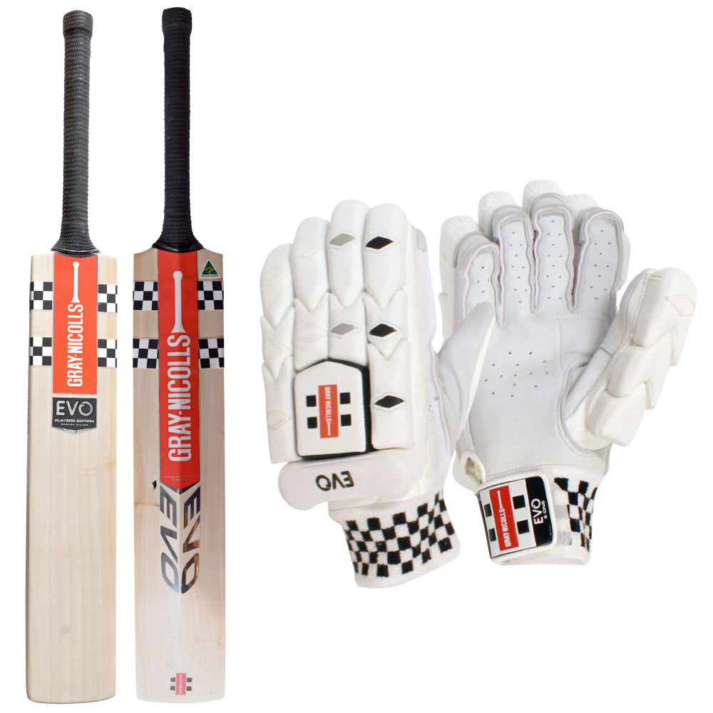 GCCC Exclusive! Gray-Nicolls Evo Players Bat & Gloves Bundle