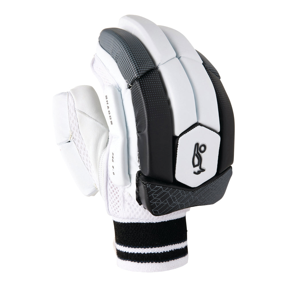 The backhand of a Kookaburra Shadow 2.0 cricket batting glove.