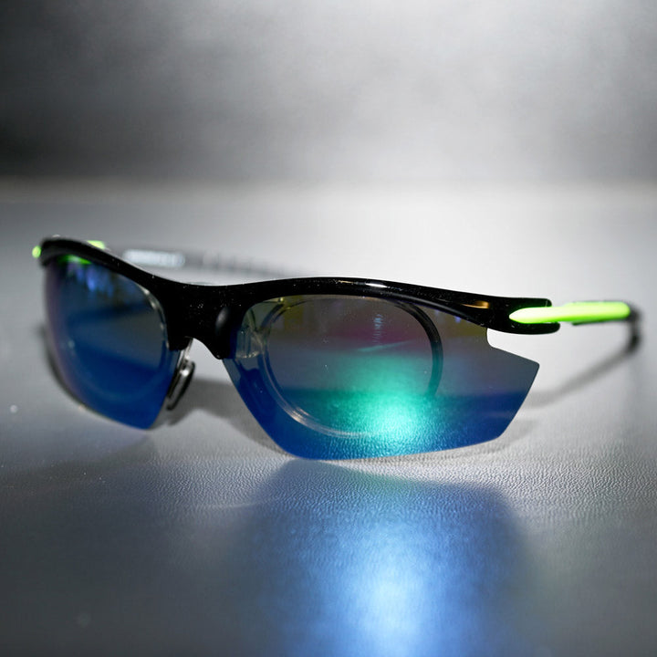 COUNTY CLIPPER SUNGLASSES BLACK/GREEN - GREEN POLARIZED LENS