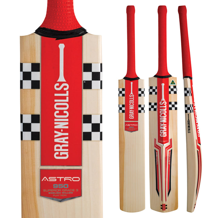 GRAY-NICOLLS ASTRO 950 ENGLISH WILLOW CRICKET BAT WITH PLAY NOW