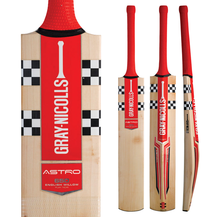 GRAY-NICOLLS ASTRO 650 ENGLISH WILLOW CRICKET BAT WITH PLAY NOW