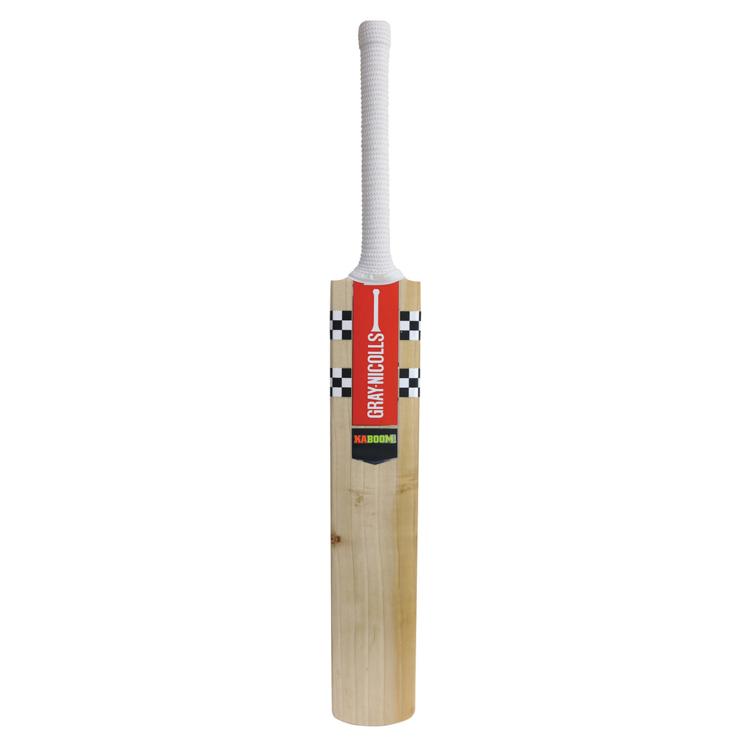 Front image of the Gray-Nicolls KABOOOM cricket bat.