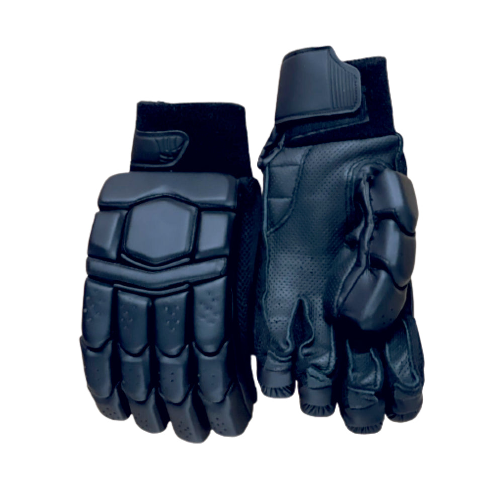 Pair of coloured cricket batting gloves on a white background