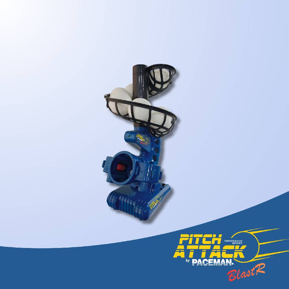 PACEMAN PITCH ATTACK BLASTER BOWLING MACHINE 9BF + BALLS