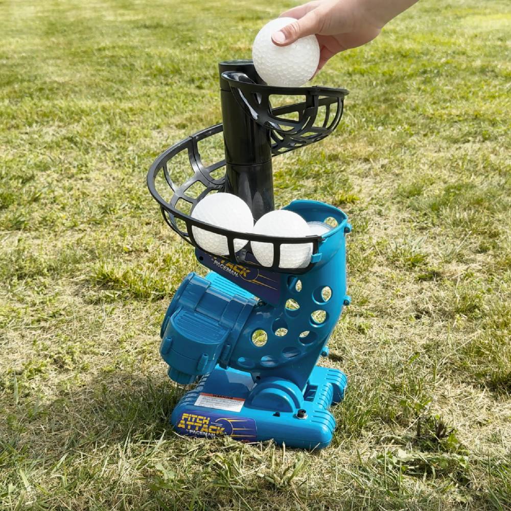 PACEMAN PITCH ATTACK BLASTER BOWLING MACHINE 9BF + BALLS
