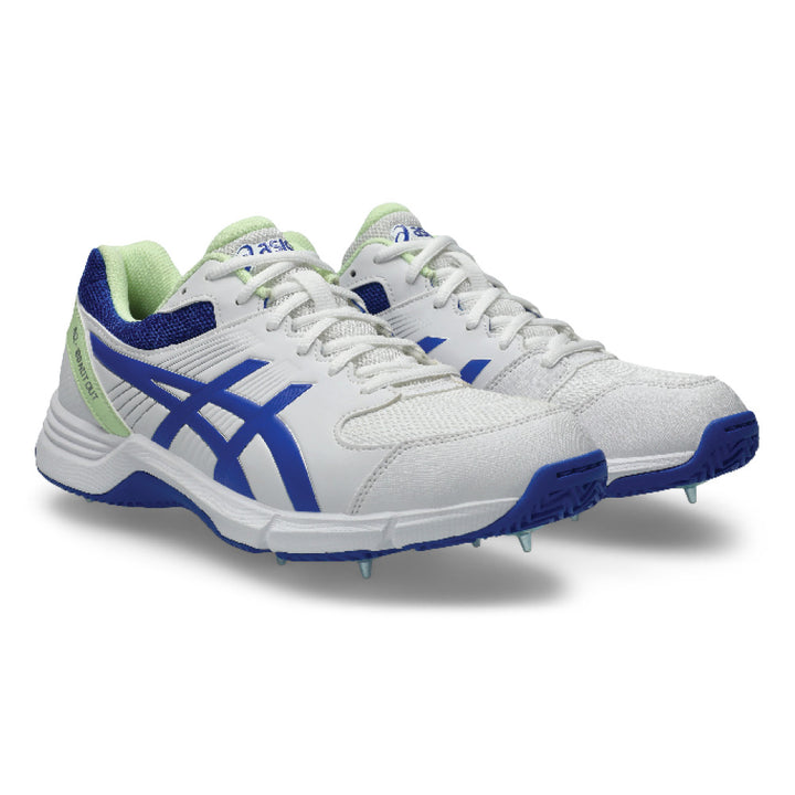 ASICS GEL 100 NOT OUT SPIKES WHITE/NEON BLUE