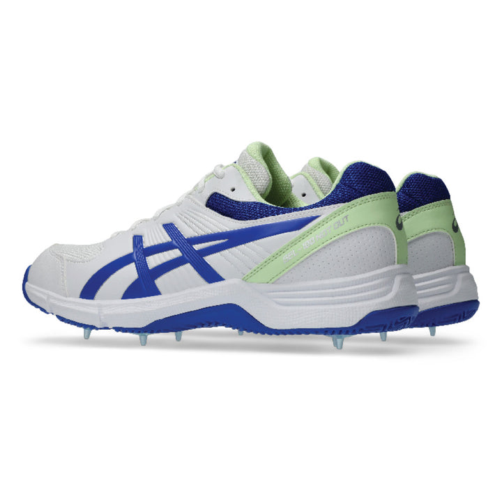 ASICS GEL 100 NOT OUT SPIKES WHITE/NEON BLUE