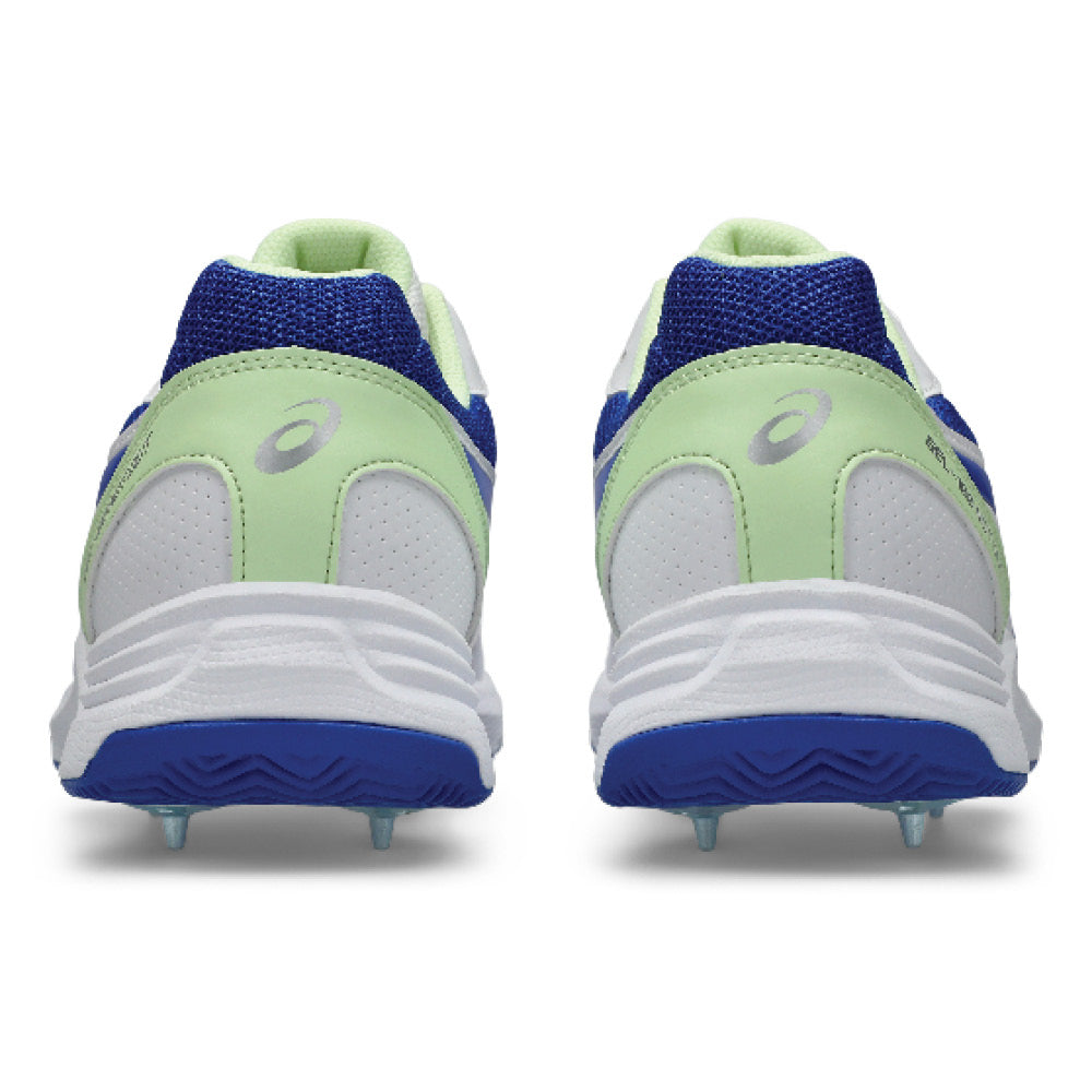 ASICS GEL 100 NOT OUT SPIKES WHITE/NEON BLUE