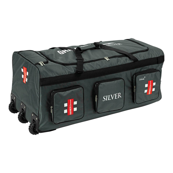 GRAY-NICOLLS SILVER CRICKET WHEEL BAG BLACK/SILVER