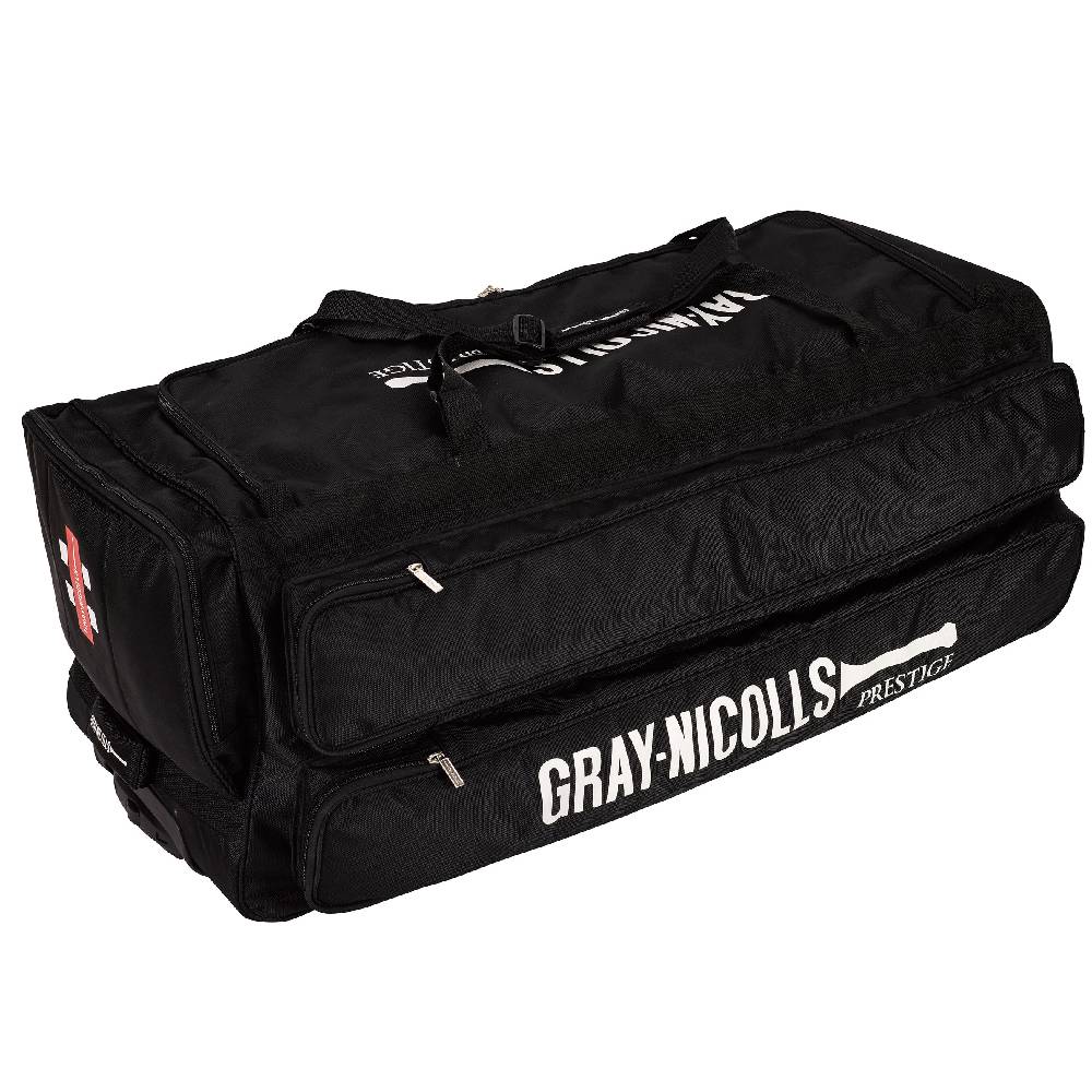 Black sports bag with 'Gray-Nicolls' branding on a white background