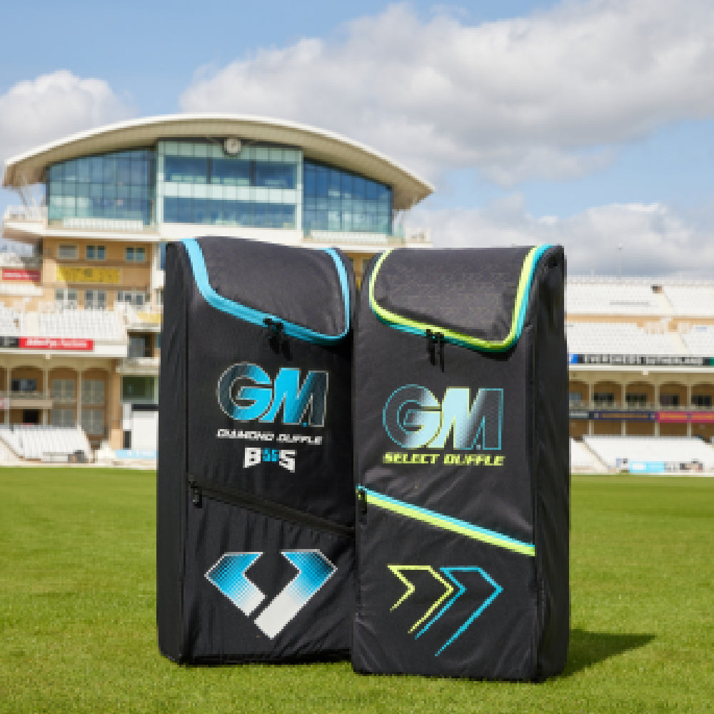 GUNN & MOORE CRICKET BAG SELECT DUFFLE 25 BLACK/CYAN/FLURO