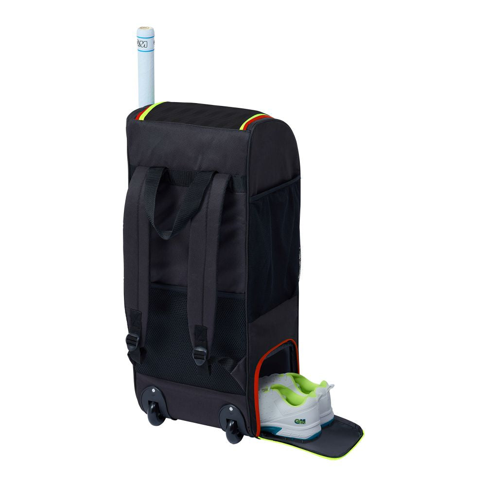 GUNN & MOORE RIVAL WHEELIE DUFFLE BLACK/RED/YELLOW