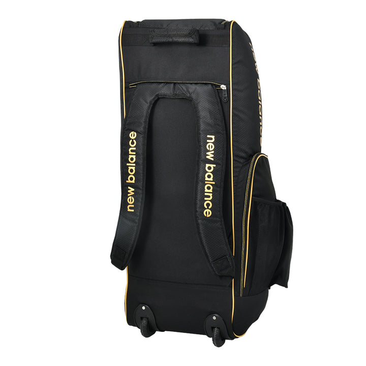 Black rolling bag with 'New Balance' branding on a white background