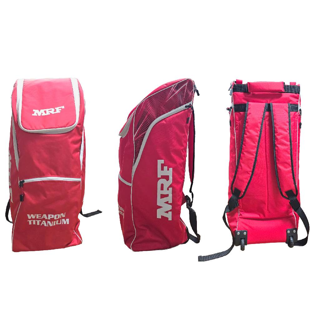 MRF WEAPON TITANIUM WHEELIE DUFFLE BAG RED