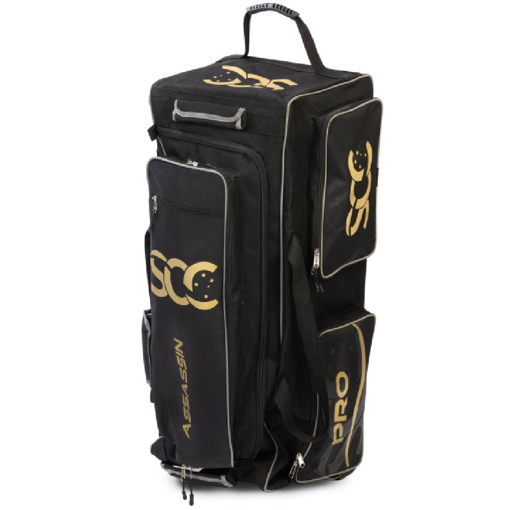 SCC CRICKET ASSASSIN PRO GEAR BAG BLACK/GOLD