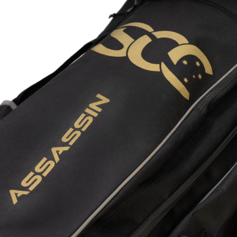 SCC CRICKET ASSASSIN PRO GEAR BAG BLACK/GOLD