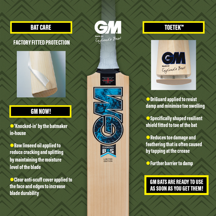 GUNN & MOORE MAESTRO 25 L555 PRO LE EW CRICKET BAT
