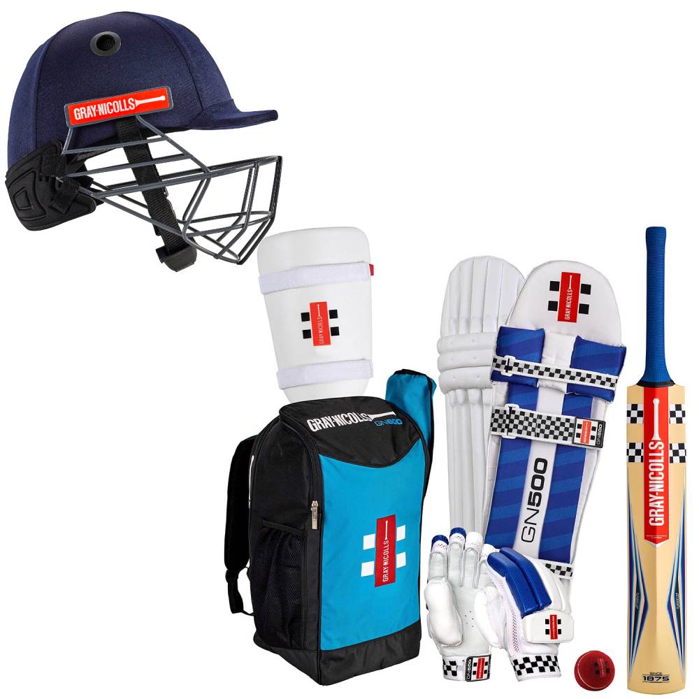 GCCC Bundle! Gray-Nicolls Junior Set & Elite Helmet with Neckguard