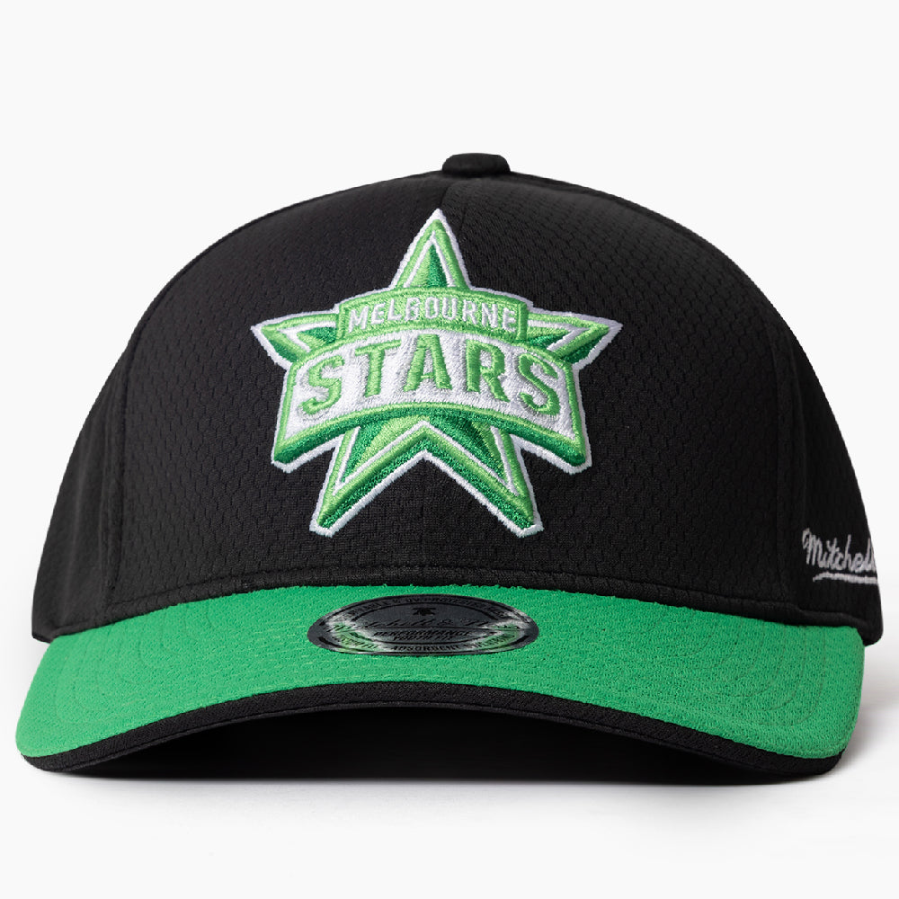 Black and green BBL15 cap with 'Melbourne Stars' logo on a white background