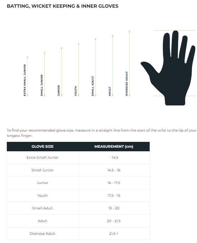 KOOKABURRA GHOST ML33 5.0 BATTING GLOVES