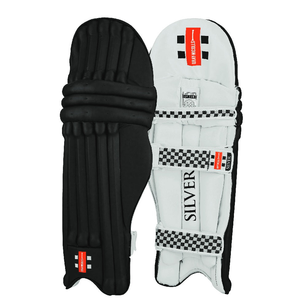 GRAY-NICOLLS SILVER CRICKET BATTING PADS COLOURED