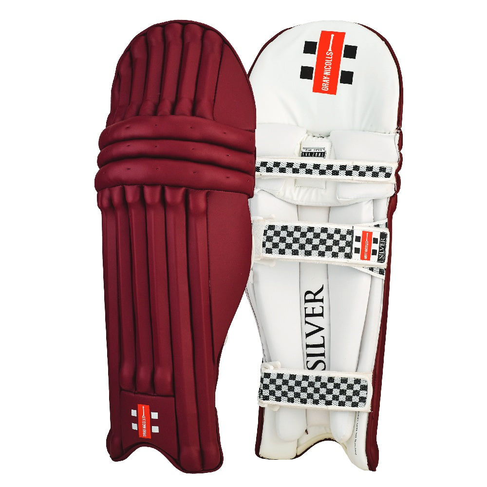 GRAY-NICOLLS SILVER CRICKET BATTING PADS COLOURED