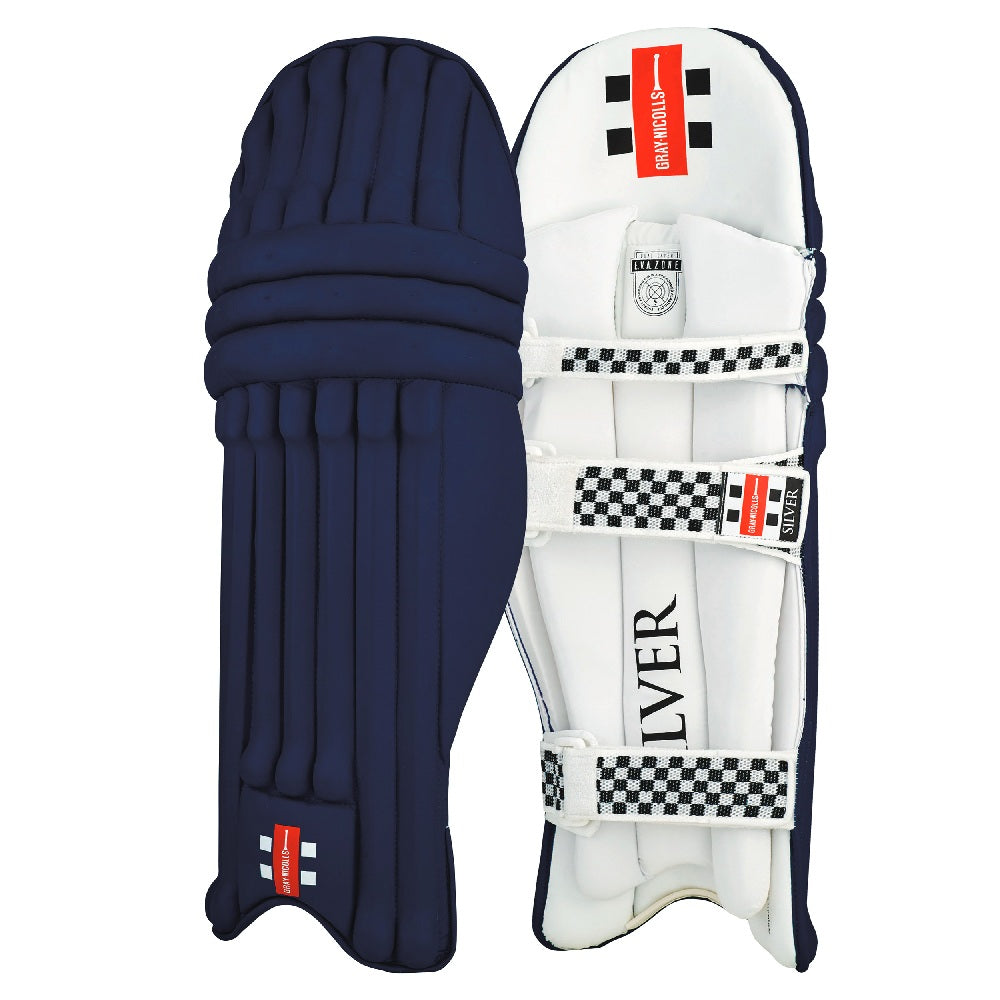 GRAY-NICOLLS SILVER CRICKET BATTING PADS COLOURED