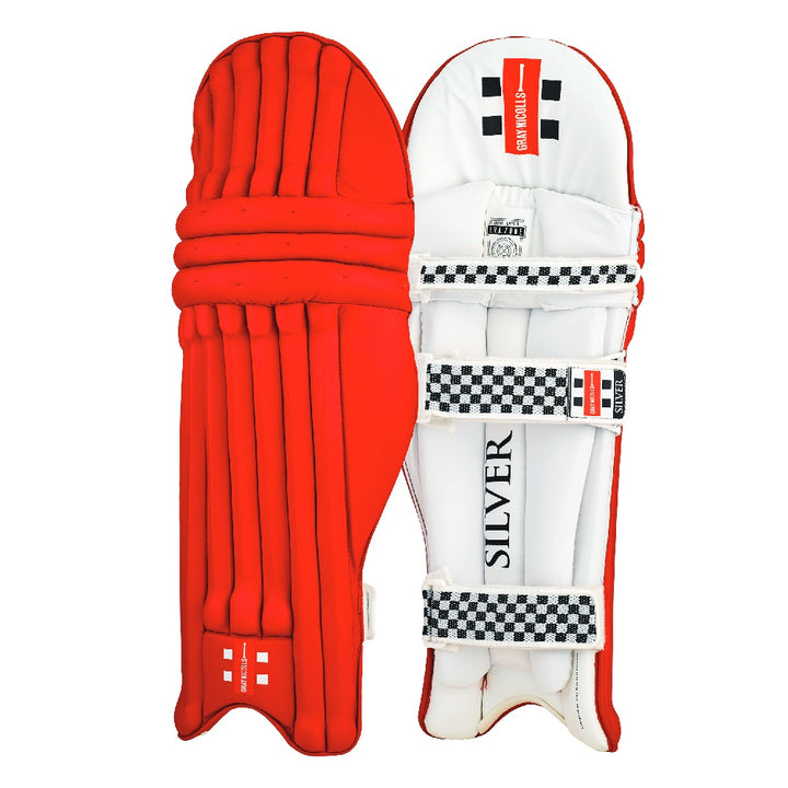 GRAY-NICOLLS SILVER CRICKET BATTING PADS COLOURED