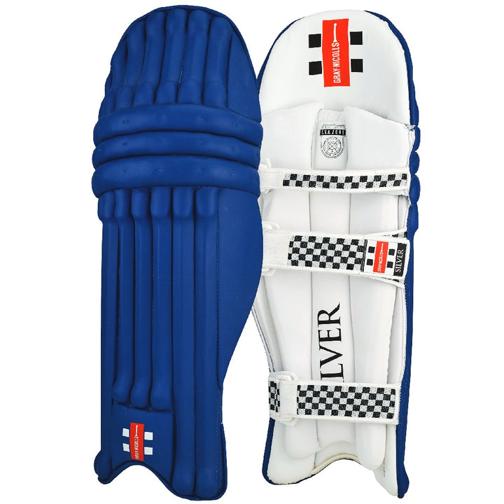 GRAY-NICOLLS SILVER CRICKET BATTING PADS COLOURED