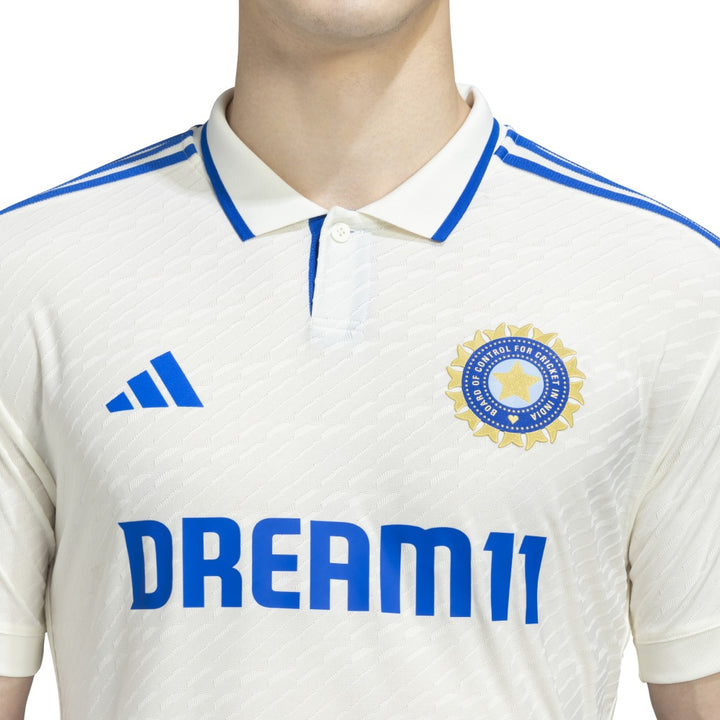 adidas INDIA CRICKET CREAM TEST JERSEY